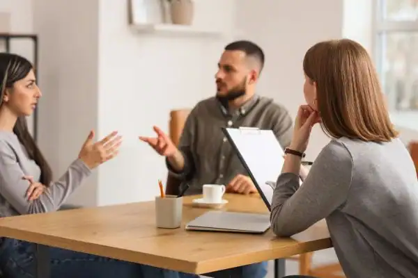 Image of couple access free mediation using family mediation voucher scheme Blackpool